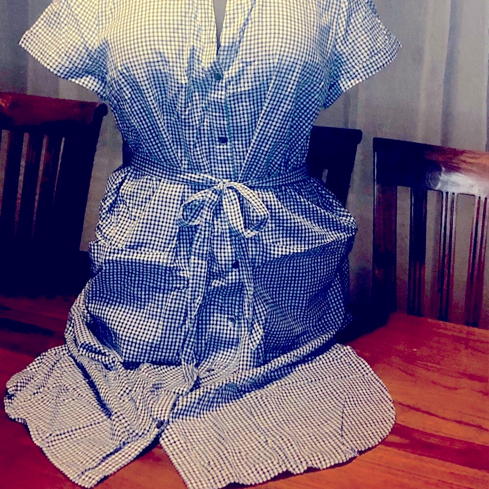 Summer Dress - Old Navy Shirtdress - Size XL - Gingham Print